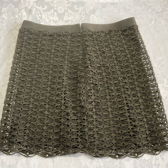 Olive Green Crochet Skirt - Picture 5 of 6